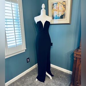 Lulus Strapless Black Dress, New With Tags